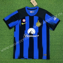 （s-4xl）2023-24 Inter Milan  Home Black&Blue Thailand Soccer Jersey AAA-403