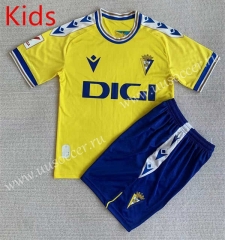 2023-24 Cádiz CF Home Yellow  kids  Soccer Uniform-AY