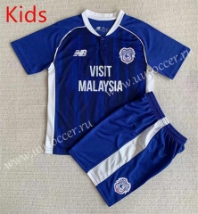 2023-2024 Cardiff City Home Blue Kids/Youth Soccer Uniform-AY