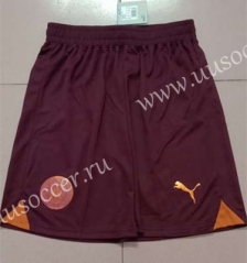2023-24 Manchester City Away Red  Thailand Soccer Shorts-6794