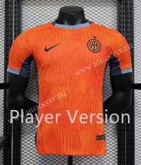Player Version 2023-24 Inter Milan 2nd  Away Orange Thailand Soccer Jersey AAA-888
