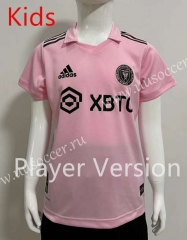 (Without Shorts) Player Version 2023-2024 Inter Miami CF Home Pink Thailand Kids/Youth Soccer jersey-SJ