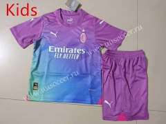 2023-2024 AC Milan 2nd Away Purple Kids/Youth Soccer Uniform-507