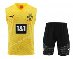 2023-2024 Borussia Dortmund Yellow Thailand Soccer Vest Uniform-4627
