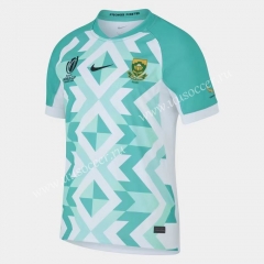 2023-24 South Africa Away White&Green  Thailand Rugby Jersey