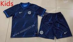 2023-24  Chelsea Away Blue Kid/Youth Soccer Uniform-507