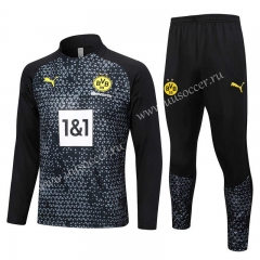 2023-24 Borussia Dortmund Gray Thailand Soccer Tracksuit Uniform-815