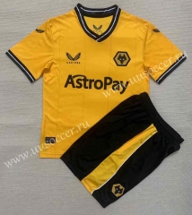 2023-2024 Wolverhampton Wanderers Home Yellow Soccer Uniform-AY