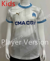 (Without Shorts) Player Version 2023-2024 Olympique de Marseille Home White Thailand Kids/Youth Soccer jersey-SJ