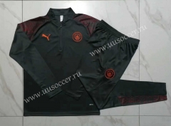 2023-2024 Manchester City Gray Thailand Soccer Tracksuit Uniform-815