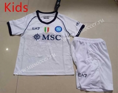 2023-2024 Napoli Away White Kid/Youth Soccer Uniform-507