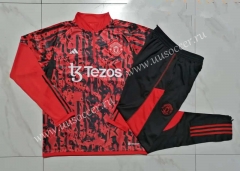 2023-2024 Manchester United Red Thailand Soccer Tracksuit-815