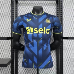 Player Version 2023-24  Newcastle United 2nd Away Royal Blue Thailand Soccer Jersey AAA-888