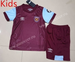 2023-24 West Ham United  Home Red  kids Soccer Uniform-507