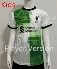 (Without Shorts) Player Version 2023-2024 Liverpool Away White&Green Thailand Kids/Youth Soccer jersey-SJ