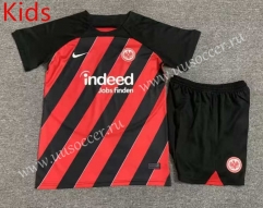 2023-24 Eintracht Frankfurt Home Red& White kids Soccer Uniform-AY