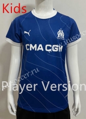 (Without Shorts) Player Version 2023-2024 Olympique de Marseille Away Blue Thailand Kids/Youth Soccer jersey-SJ