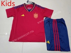 2023-2024 Spain Home Red Kids/Youth Soccer Uniform-507