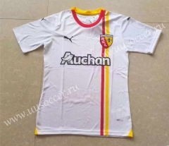 2023-24  RC Lens 2nd Away White  Thailand Soccer Jersey AAA-8381