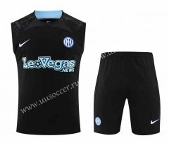 2023-2024 Inter Milan Black Thailand Soccer Vest Uniform-418