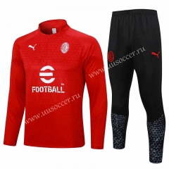 2023-24 AC Milan Red Soccer Tracksuit Uniform-815