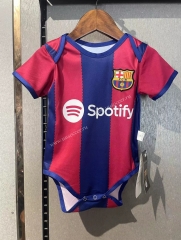 2023-24 Barcelona Home Red Blue Baby Thailand Soccer Uniform AAA-CS