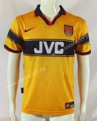 Retro Version97-99 Arsenal Away Yellow Thailand Soccer Jersey AAA-503