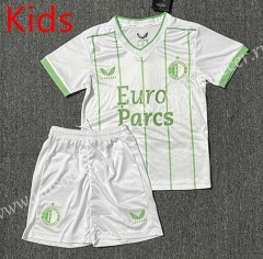 2023-2024 Feyenoord Rotterdam 2nd Away White Kid/Youth Soccer Uniform-AY