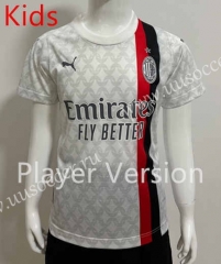 (Without Shorts) Player Version 2023-2024 AC Milan Away White Thailand Kids/Youth Soccer jersey-SJ
