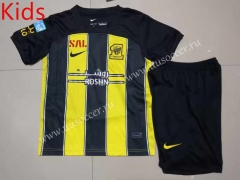 2023-2024 Ittihad Football Club Home Yellow&Black Kid/Youth Soccer Uniform-507
