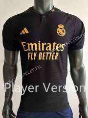 Player verison 2023-24   Real Madrid 2nd Away Black Thailand Soccer Jersey AAA-518