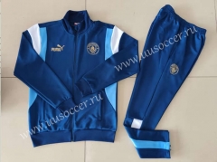 2023-24 Manchester City  Blue Thailand Soccer Jacket Uniform-GDP