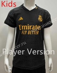 (Without Shorts) Player Version 2023-2024 Real Madrid 2nd Away Black Thailand Kids/Youth Soccer jersey-SJ