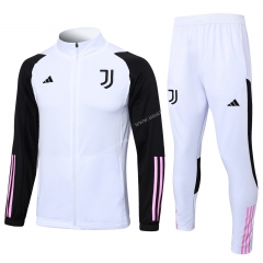 2023-24 Juventus FC White  Thailand Soccer Jacket Uniform-815