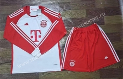 2023-2024 Bayern München Away White&Red LS Thailand Soccer Uniform AAA-709