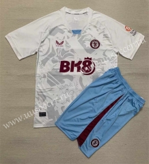 2023-2024 Aston Villa Away White Soccer Uniform-AY