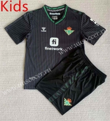 2023-2024 Real Betis 2nd Away Black Kids/Youth Soccer Unifrom-AY