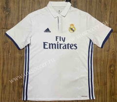 Retro Version 16-17 Real Madrid Home White Thailand Soccer Jersey AAA-SL
