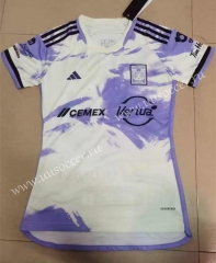 2023-2024 Special Version Tigres UANL White&Purple Women Thailand Soccer Jersey-712
