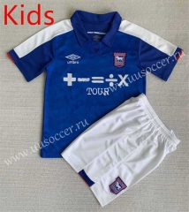 2023-2024 Ipswich Town Home Blue Kid/Youth Soccer Uniform-AY