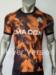 Player Version 2023-2024 Olympique de Marseille 2nd Away Black&Orange Thailand Soccer Jersey AAA-7959