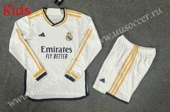 2023-24 Real Madrid Home White LS Soccer Uniform-6748