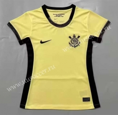 2023-24 Corinthians 2nd Away  Yellow Thailand Women Soccer Jersey AAA-908