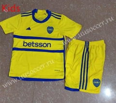 2023-2024 Boca Juniors Away Yellow Kid/Youth Soccer Uniform-507