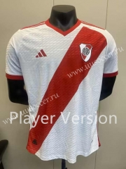 (Without Ad Version) Player Version 2023-2024 River Plate Home White Thailand Soccer Jersey AAA-5698