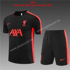 2023-2024 Liverpool Black Kids/Youth Soccer Uniform-418