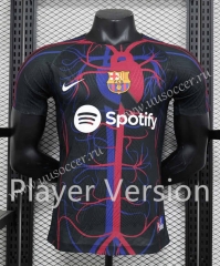 Player Version 2023-2024 Barcelona Joint Editon Black&Blue Thailand Soccer Jersey AAA-888
