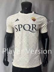 Player Version 2023-2024 Roma Away WhiteThailand Soccer Jersey AAA-CS