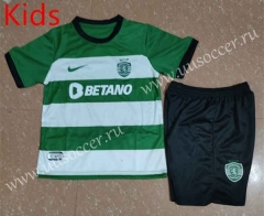 2023-2024 Sporting Clube de Portugal Home White&Green Kid/Youth Soccer Uniform-507