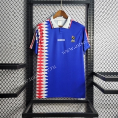 1994 Retro Version France Home Blue Thailand Soccer Jersey AAA